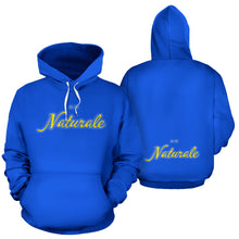 Load image into Gallery viewer, Au Naturale Royal Blue and Gold Pullover Hoodie