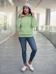 Au Naturale Pink and Green Pullover Hoodie