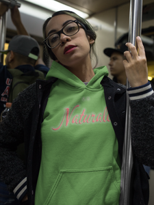 Au Naturale Pink and Green Pullover Hoodie