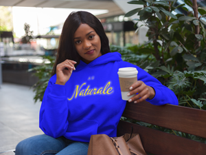 Au Naturale Royal Blue and Gold Pullover Hoodie