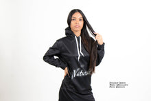 Load image into Gallery viewer, Au Naturale Black &amp; White Hoodie Dress