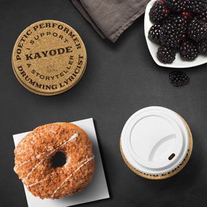 "I Support Kayode" Round Cork Coasters