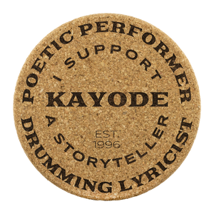 "I Support Kayode" Round Cork Coasters