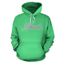 Load image into Gallery viewer, Au Naturale Pink and Green Pullover Hoodie