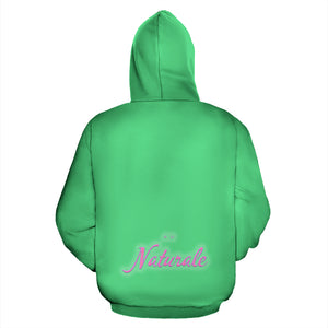 Au Naturale Pink and Green Pullover Hoodie