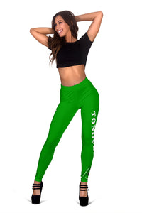 Invisible Tongues - Heartfully Green Leggings