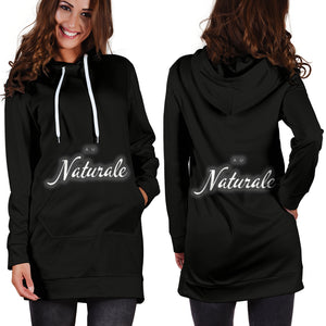Au Naturale Black & White Hoodie Dress