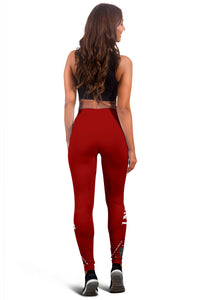 Invisible Tongues - Rooted Red Leggings