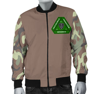 Invisible Tongues Member Army Men's Bomber Jacket