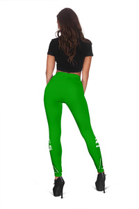 Invisible Tongues - Heartfully Green Leggings