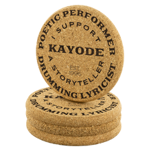 Load image into Gallery viewer, &quot;I Support Kayode&quot; Round Cork Coasters