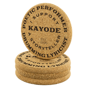 "I Support Kayode" Round Cork Coasters
