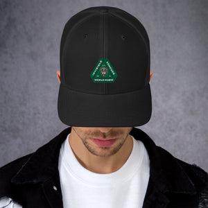 Invisible Tongues Green Logo Trucker Cap