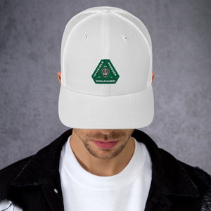 Invisible Tongues Green Logo Trucker Cap